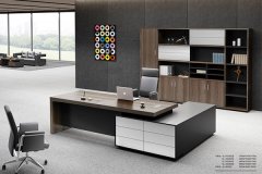 迪欧家具盖伦系列：老板桌办公桌椅、经理现代办公桌